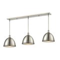 Z-Lite Mason 3 Light Island/Billiard, Brushed Nickel 710P13-3BN